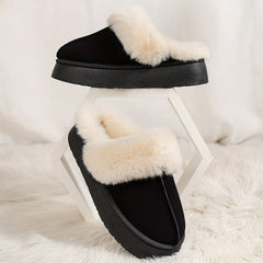 Plush Fur Lined Snow Shoes Non Slip Winter Boots