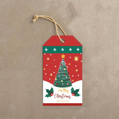50pcs Merry Christmas Gift Label Hanging Paper Santa Claus DIY Card For Envelope
