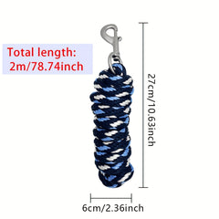 Durable Leading Rope With Snap Hook For Horses & Livestock