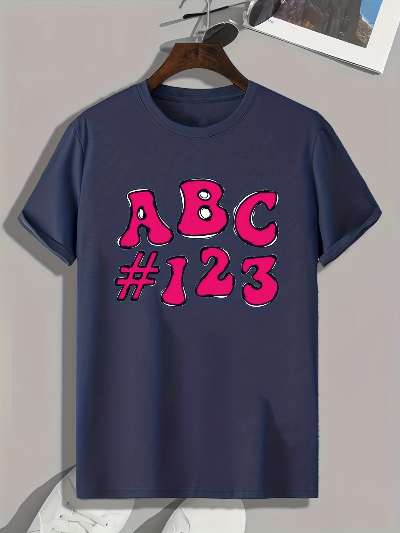 Letters And Numbers Print Men's Graphic T-shirt
