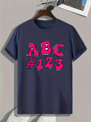 Letters And Numbers Print Men's Graphic T-shirt