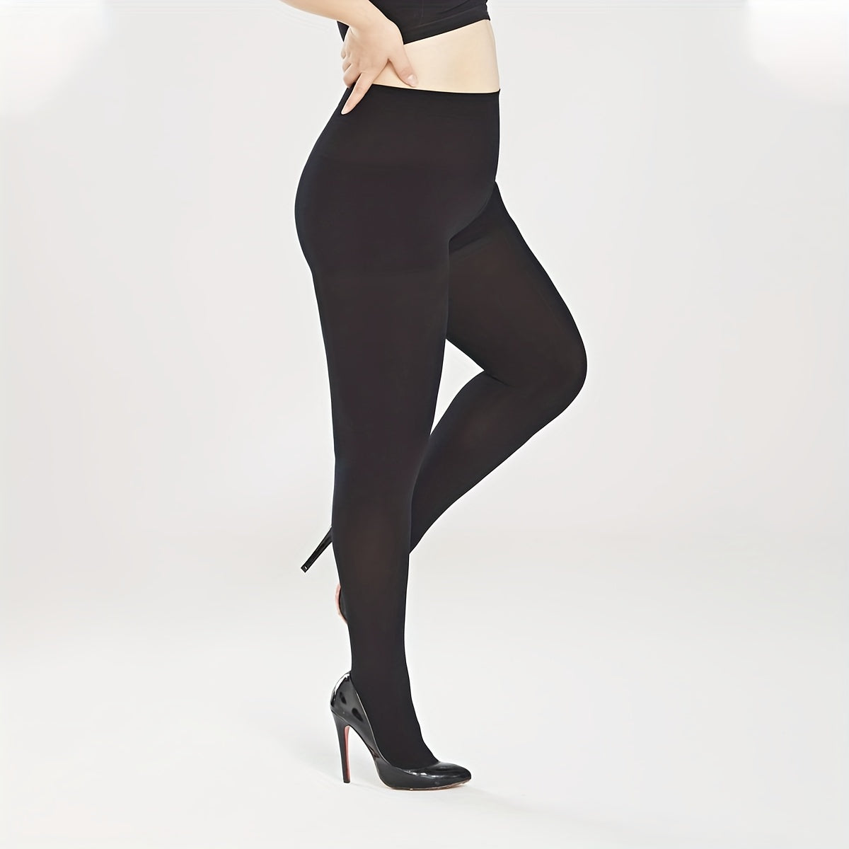 Solid 80D Footed Tights for Women