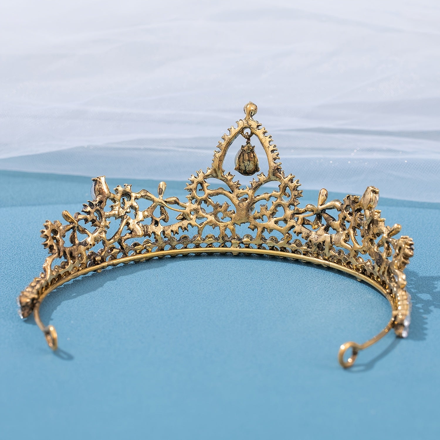 Baroque Rhinestone Crown Headband Party Favor Princess Tiara