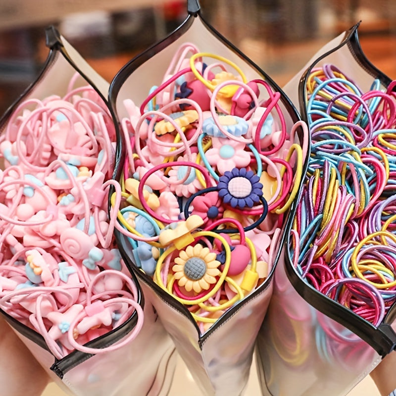 20pcs Princess Hair Rope for Baby Girls, Cartoon Hair Accessories