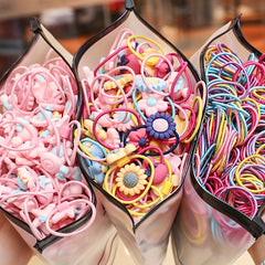 20pcs Princess Hair Rope for Baby Girls, Cartoon Hair Accessories