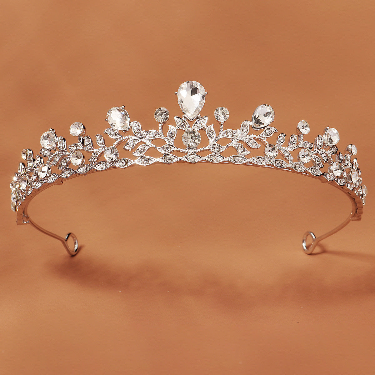Crystal Princess Tiara for Girls Rose Golden