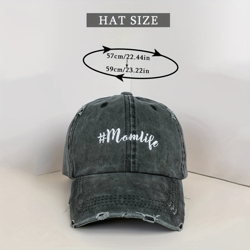 mamlipe Washed Hole Baseball Cap for Men
