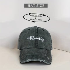 mamlipe Washed Hole Baseball Cap for Men