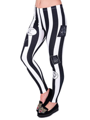 Striped Graphic Print High Waist Leggings Stretchy Skinny All Seasons Leggings