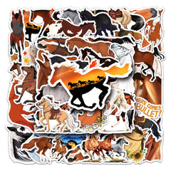 50 Horse Stickers Waterproof Decals for Water Bottles Laptops Phones