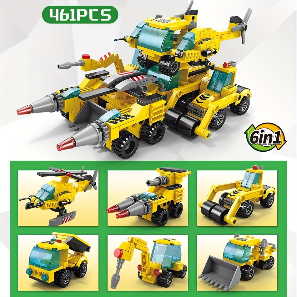 461pcs City Engineering Drill Truck Building Blocks Set Construction Toy