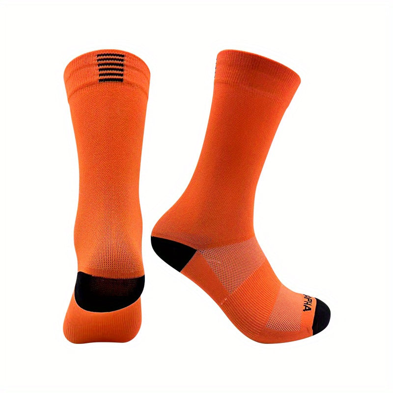 Unisex Mid Calf Sports Socks For Cycling
