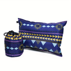 Ethnic Style Auto Inflatable Pillow Outdoor Leisure Camping Travel