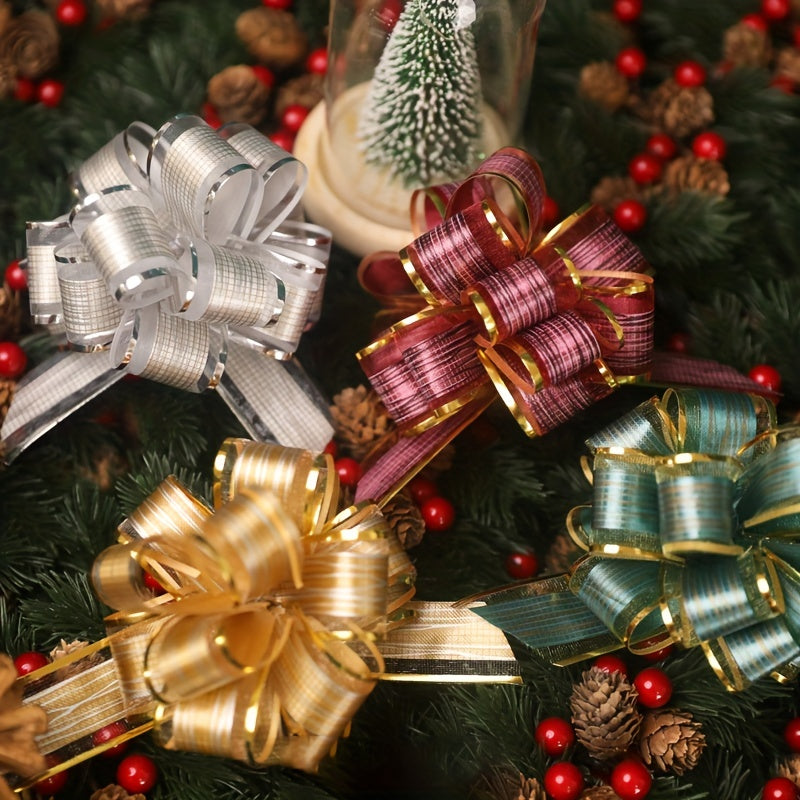 2pcs 3D Ball Lace Ribbon Streamers Festive Decoration