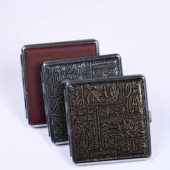 High-end Men's Cigarette Storage Box Leather Cigarette Case