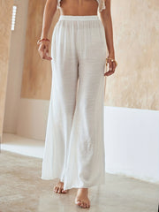 Semi Sheer Cover Up Trousers Loose Fit Beachwear Pants
