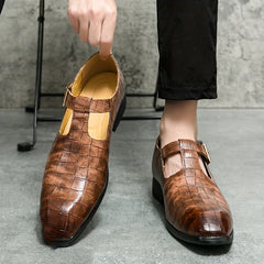 Men's Almond Toe Dress Sandals Buckle Loafers