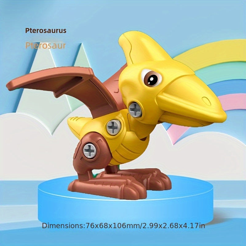 Kids Dinosaur Building Toy Set with Screws Educational Gift