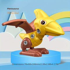Kids Dinosaur Building Toy Set with Screws Educational Gift