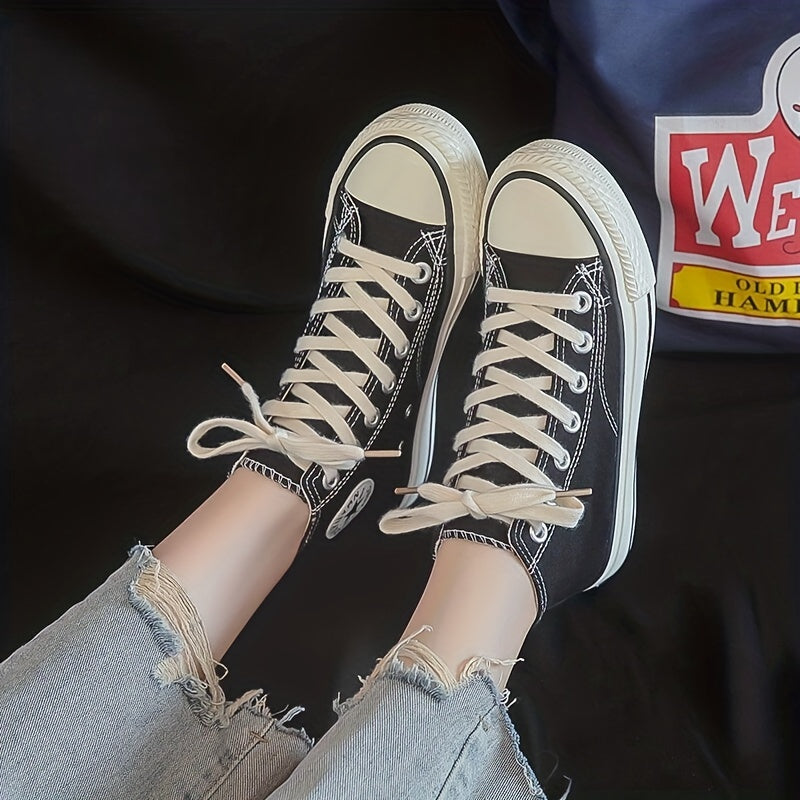 Women's High Top Canvas Shoes Classic Lace Up Skate Shoes