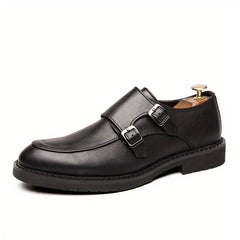 Men's Double Monk Loafers Wear resistant Non Slip Comfy Casual Shoes