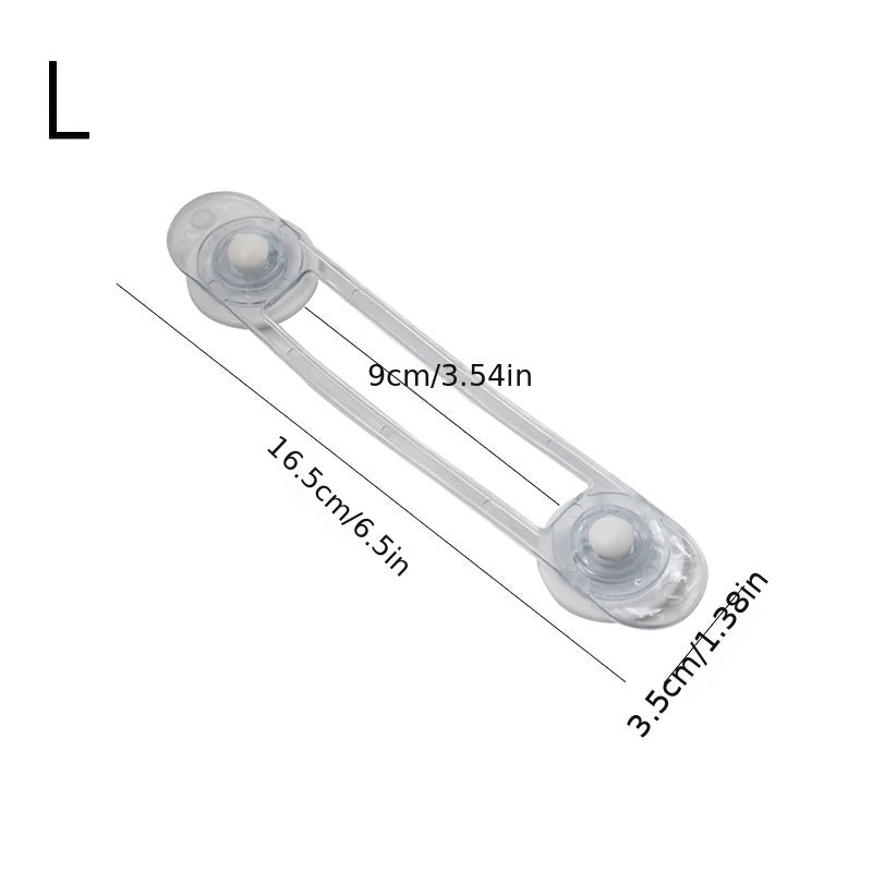 10pc Transparent Strap Drawer Lock Child Safety Finger Protection Locks