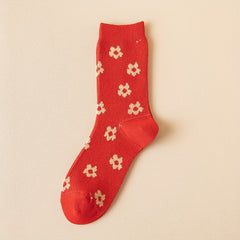 Geometric Pattern Mid Tube Socks