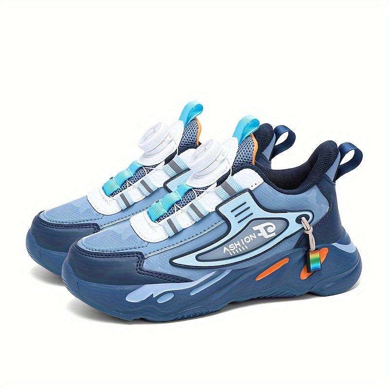 Boy's Waterproof Lace-up Sneakers for Outdoor Sports