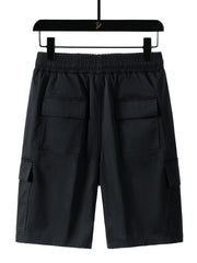 Men's Elastic Waist Drawstring Cargo Shorts for Summer