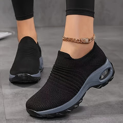 Knitted Slip On Socks Sneakers High Impact Running Sports Shoes