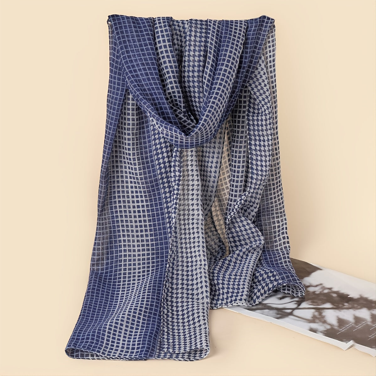 Plaid Scarf Solid Warm Winter Scarf Shawl 1pc