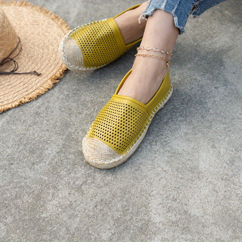 Women's Breathable Espadrille Flat Shoes Slip On Loafers