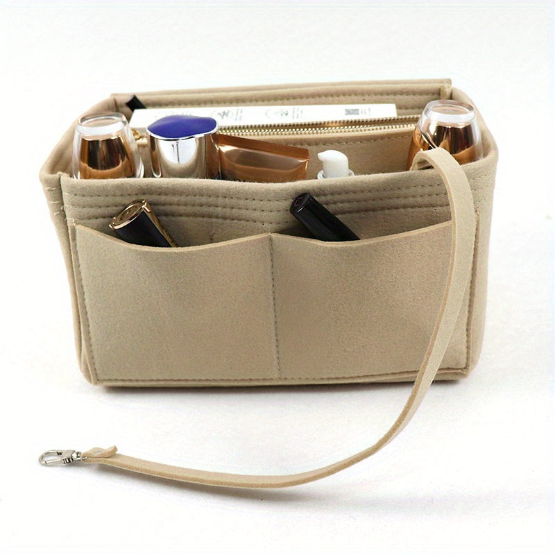 Felt Insert Bag Portable Storage Pouch With Pockets