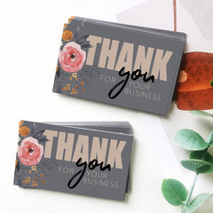 50pcs Thank You For Your Support Cards Handwritten Lettering Small Business Card