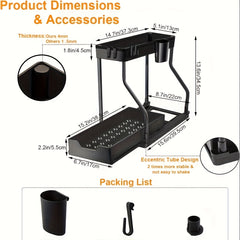 Double Layer Under Sink Organizer Kitchen Bathroom Storage Shelf