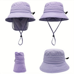 Kids UPF50 Bucket Hat w/ Neck Cover, Ages 1-4