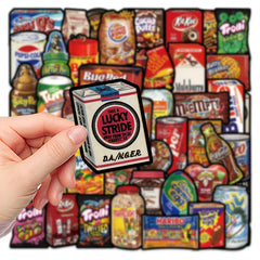 66pcs American Snack Stickers for DIY Decoration