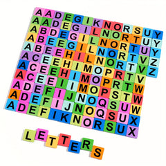 Colorful Wooden Alphabet Blocks Rainbow Educational Toy for Kids