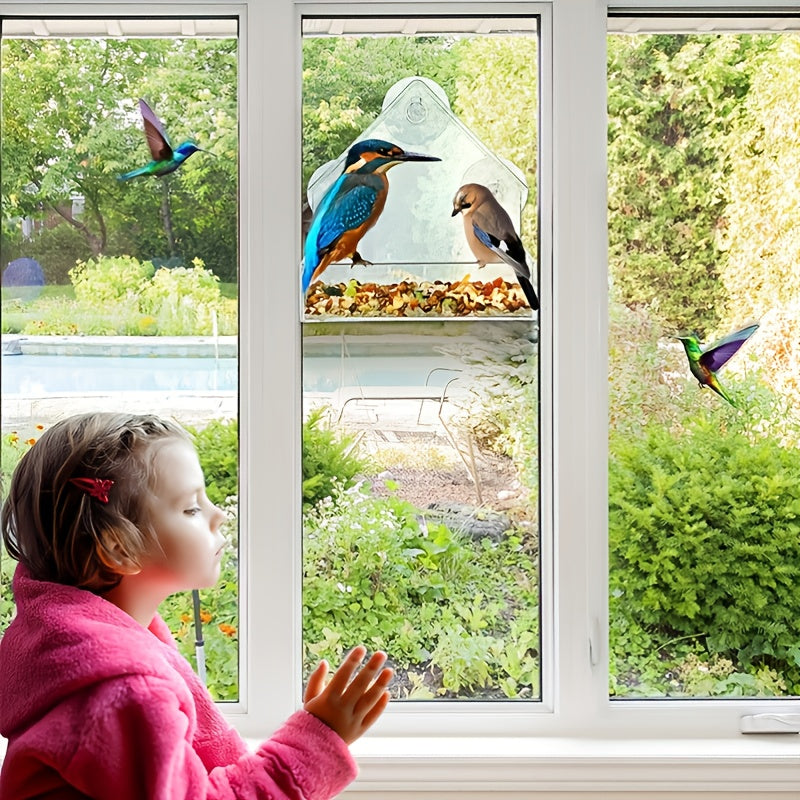 Acrylic Bird Feeder Cage for Garden