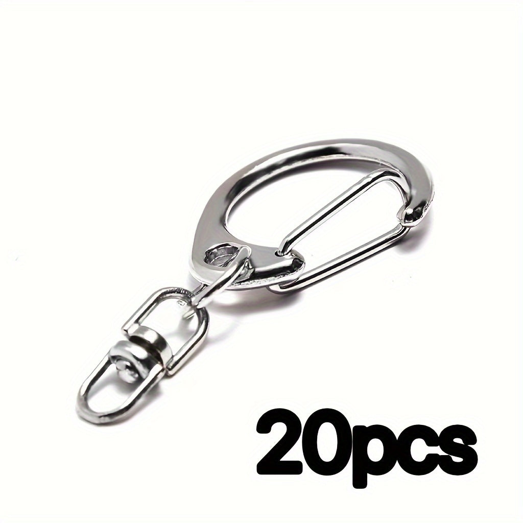 20pcs D-Shaped Keychain Buckle for Outdoor Camping Hiking