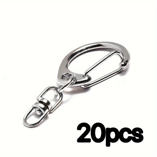 20pcs D-Shaped Keychain Buckle for Outdoor Camping Hiking