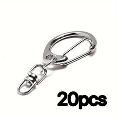 20pcs D-Shaped Keychain Buckle for Outdoor Camping Hiking