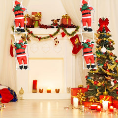 Inflatable Santa Climbing Rope Ladder Christmas Ornament