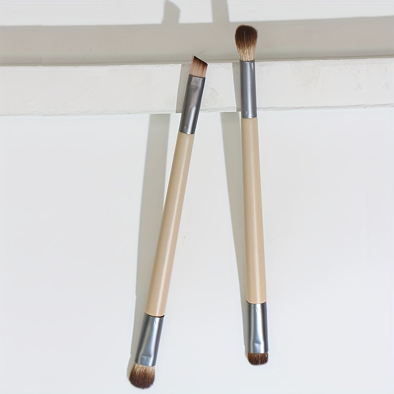 2pcs Double Head Eye Shadow Brush for Smudge Makeup