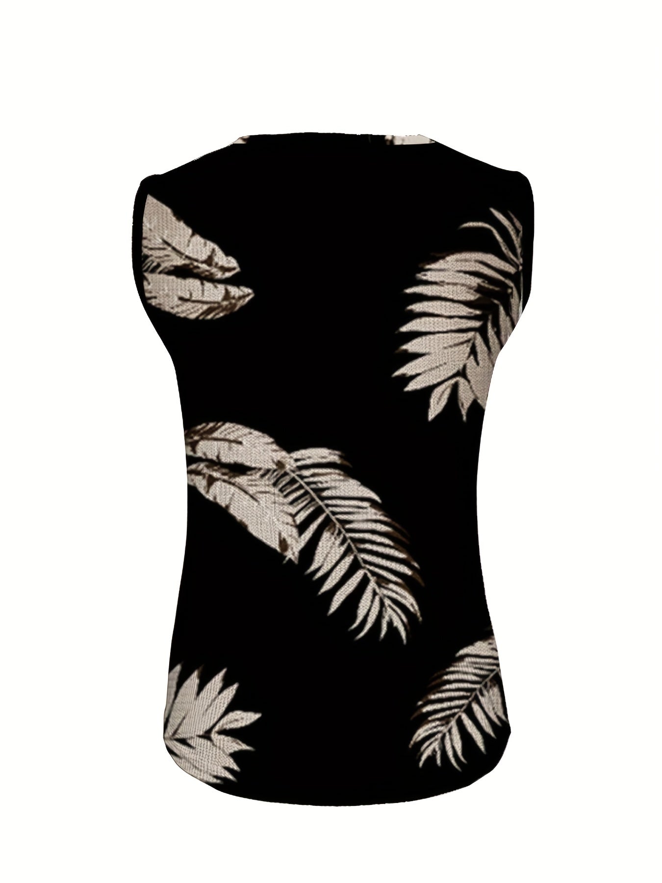 Graphic Print Tank Top V Neck Sleeveless