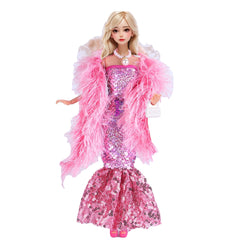 Princess Party Dress for Dolls 30 Sequins Mini Gown Kids Playhouse