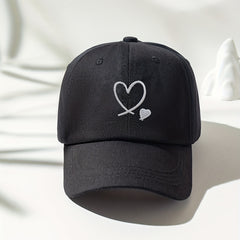 Unisex Sunshade Breathable Adjustable Baseball Cap Love Embroidery