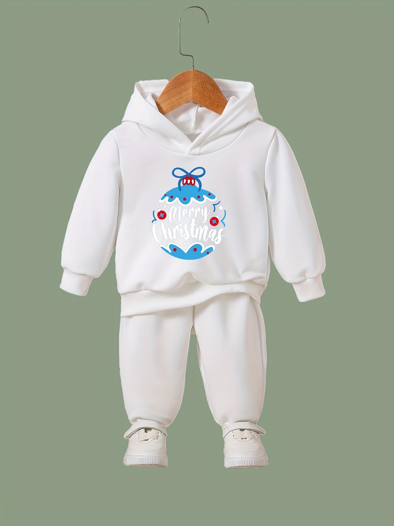 OERYUI Christmas Outfits 2pcs Girls Hoodies Jogger Pants Set