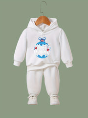 OERYUI Christmas Outfits 2pcs Girls Hoodies Jogger Pants Set