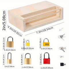 Toddler Lock and Key Toy Set for Learning - Educational Wood Toy